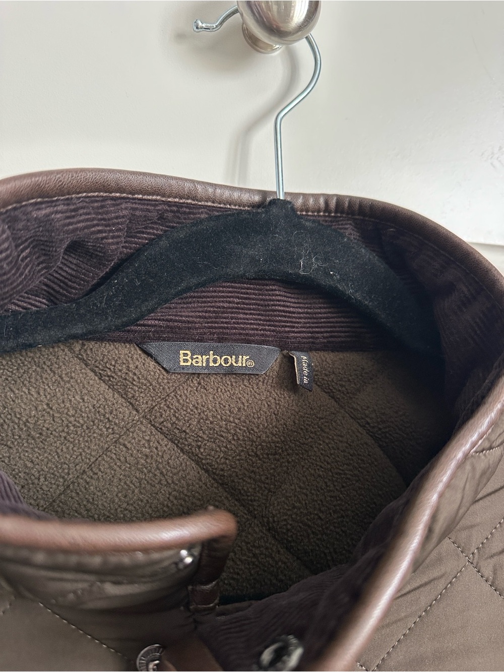 Barbour Quilted Puffer Jacket in Olive - Picture 2 of 7